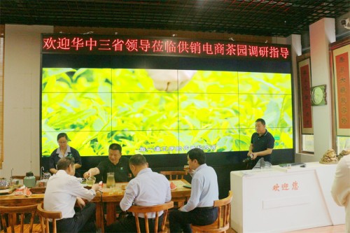2023年5月25日華中三省供銷系統(tǒng)領(lǐng)導(dǎo)來(lái)廣義茶園參觀指導(dǎo)工作
